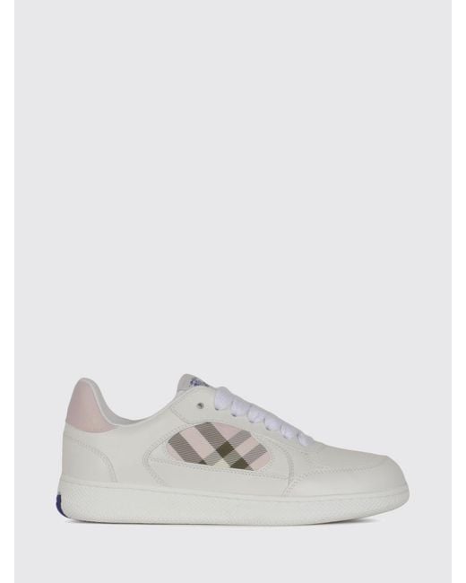 Burberry White Terrace Leather Sneakers
