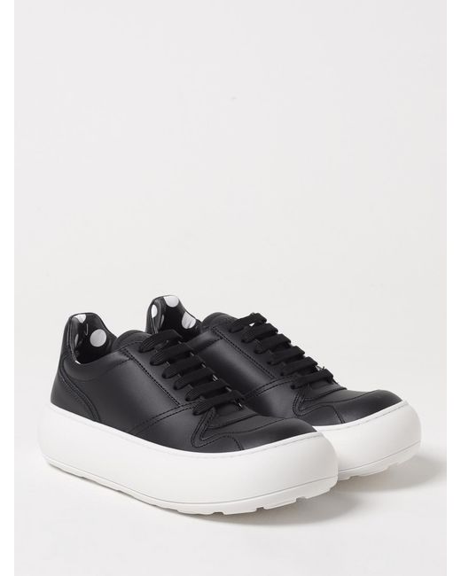 Moschino Couture Black Leather Sneakers for men