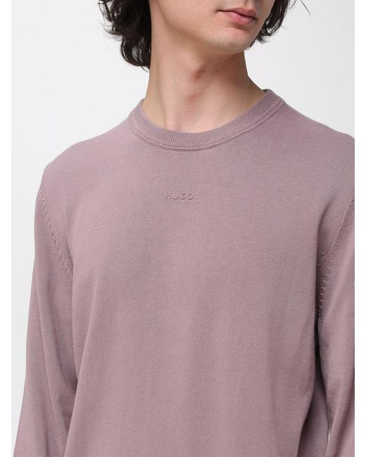 HUGO Purple Cotton Knit for men