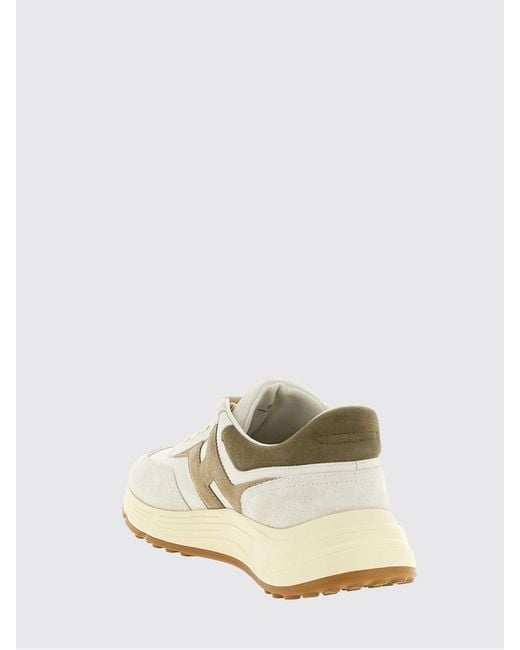 Hogan White Hyperlight Suede And Smooth Leather Sneakers With H Logo for men