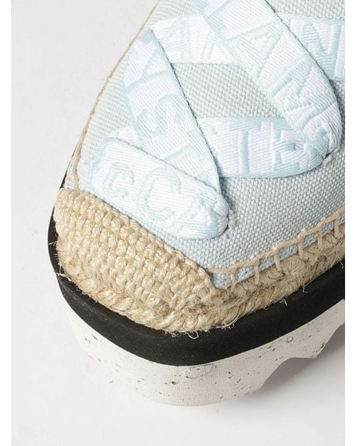 Stella McCartney White Gaia Canvas Wedge Espadrilles