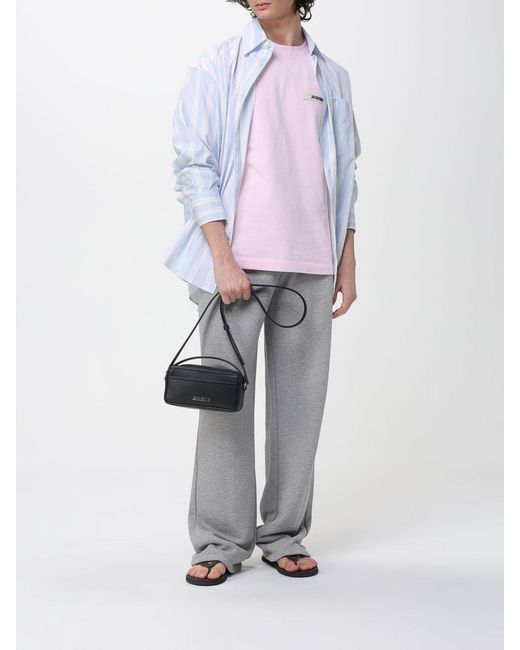 Jacquemus Pink Cotton T-Shirt With Logo for men