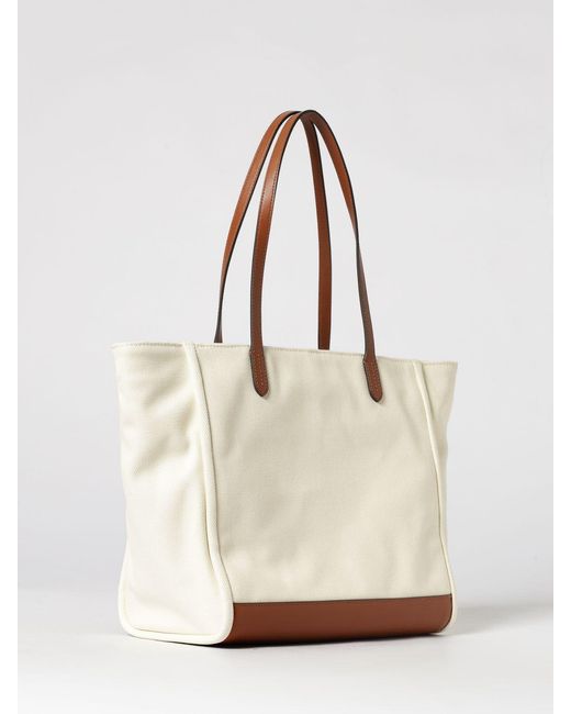Ralph Lauren Natural Cameryn Cotton Canvas Bag