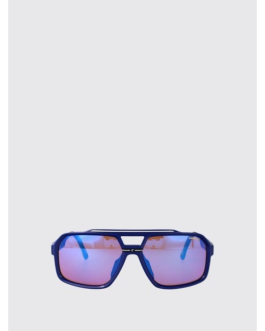 Carrera Purple Rectangular Aviator Acetate Sunglasses With Double Bridge for men