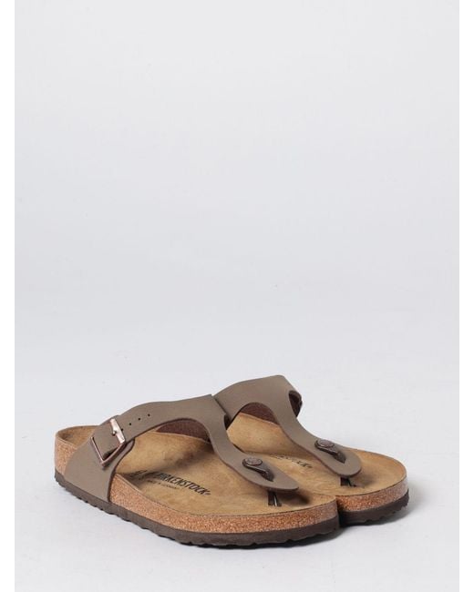 Birkenstock Brown Gizeh Birko-Flor Synthetic Fabric Sandals for men