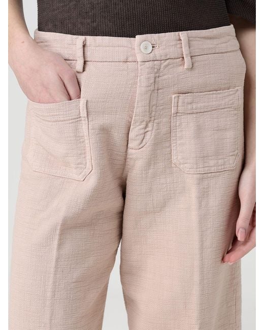 Mason's Pink Stretch Cotton Cropped Fit Trousers