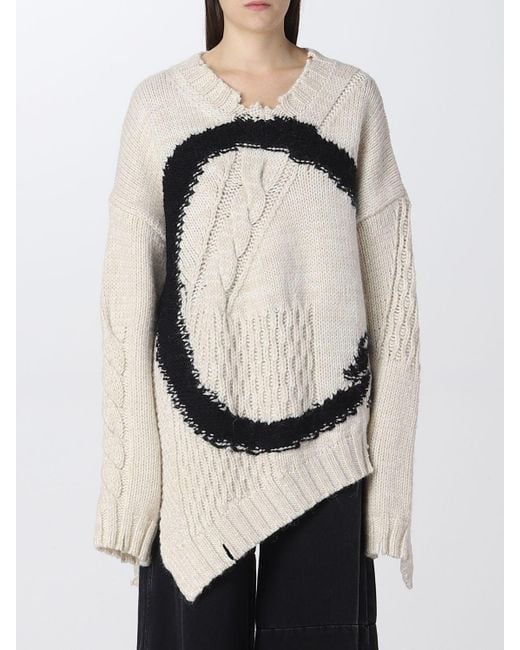 MM6 by Maison Martin Margiela Sweater in Natural Lyst