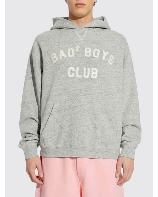 DSquared² Gray Cotton Hoodie With Logo for men