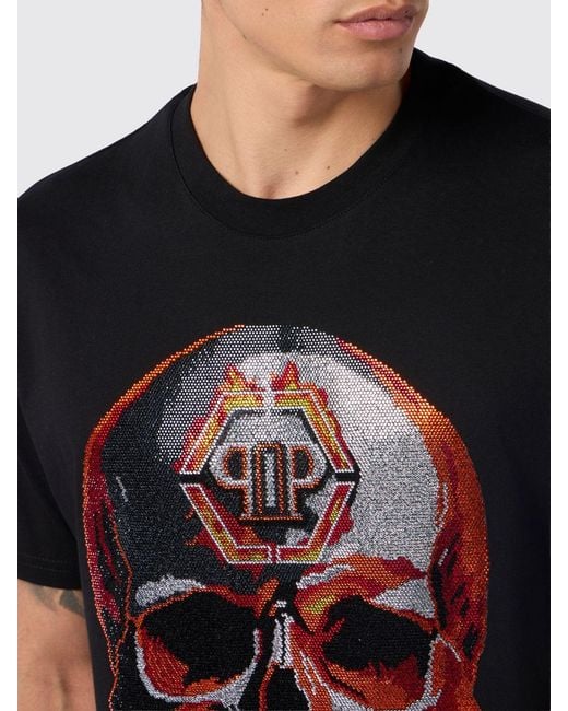 Philipp Plein Black T-Shirt for men
