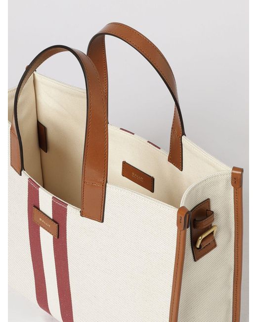 Bally Pink Cotton Canvas And Leather Bag