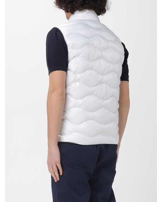 Blauer White Padded Nylon Vest for men