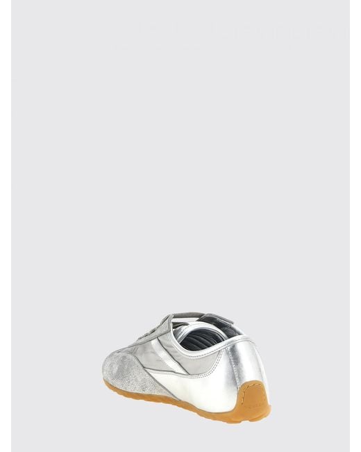 McQueen White Boxe Laminated Leather And Nylon Sneakers