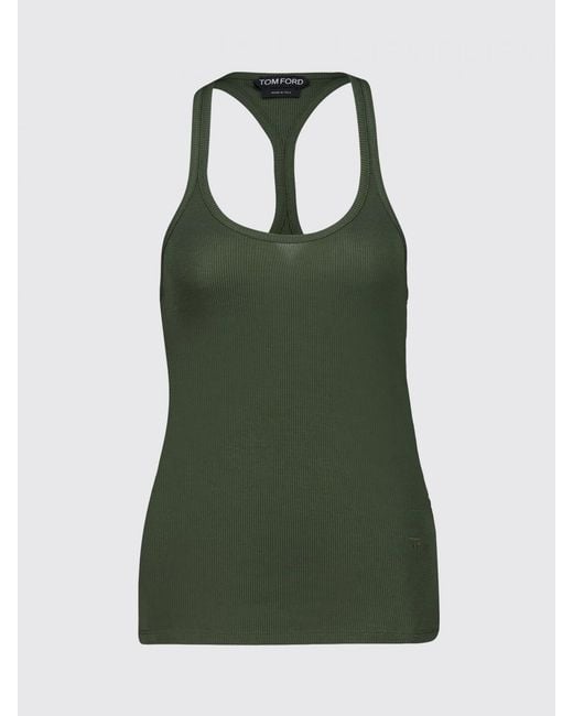 Tom Ford Green Silk Blend Top