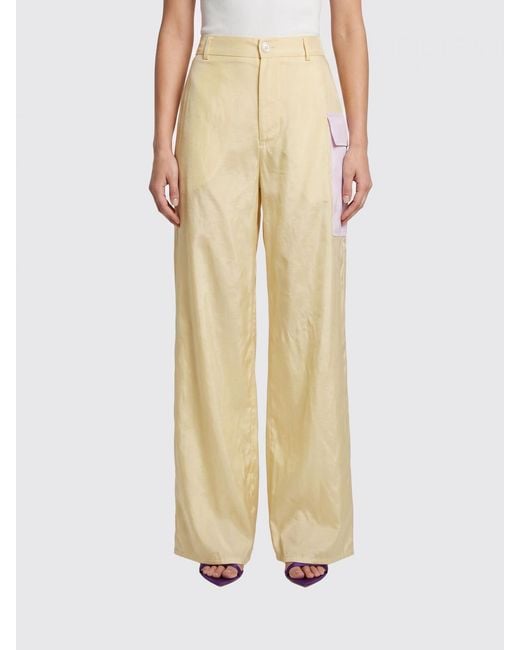 Marni Natural Viscose Cargo Trousers