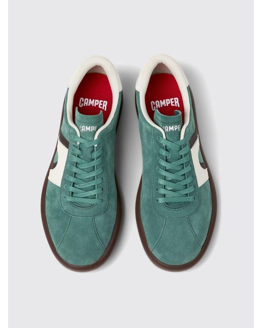 Camper Green Pelotas Soller Suede Sneakers