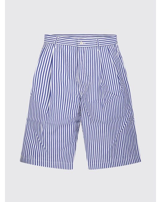 Comme des Garçons Blue Striped Cotton Chino Shorts for men