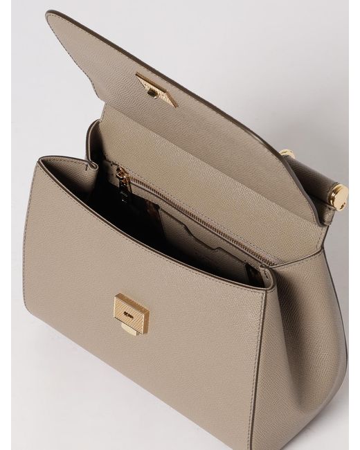 Dolce & Gabbana Natural Dolce &Amp Gabbana Sicily Dauphine Leather Bag