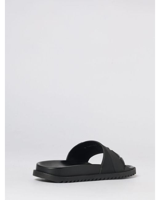 Fendi White Diagonal Rubber Sliders With Embossed Ff Monogram for men