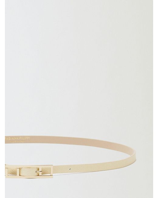 Fabiana Filippi Natural Saffiano Leather Belt
