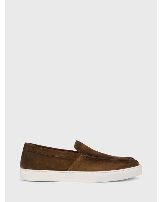 Doucal's White Suede Loafers for men