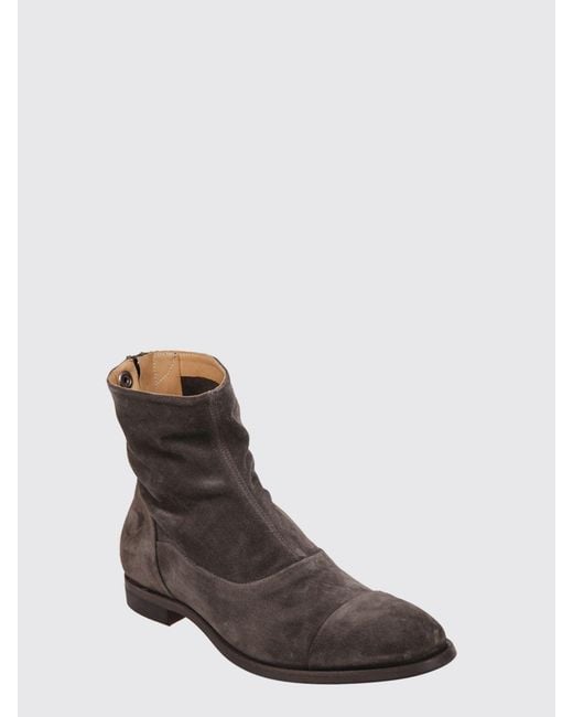 Alberto Fasciani Brown Jason Suede Calfskin Ankle Boots With Back Zip for men