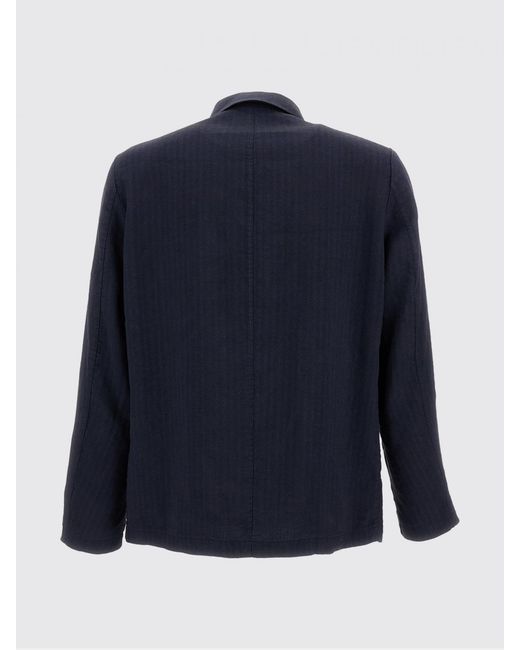 Barena Blue Linen Blend Shirt Jacket for men