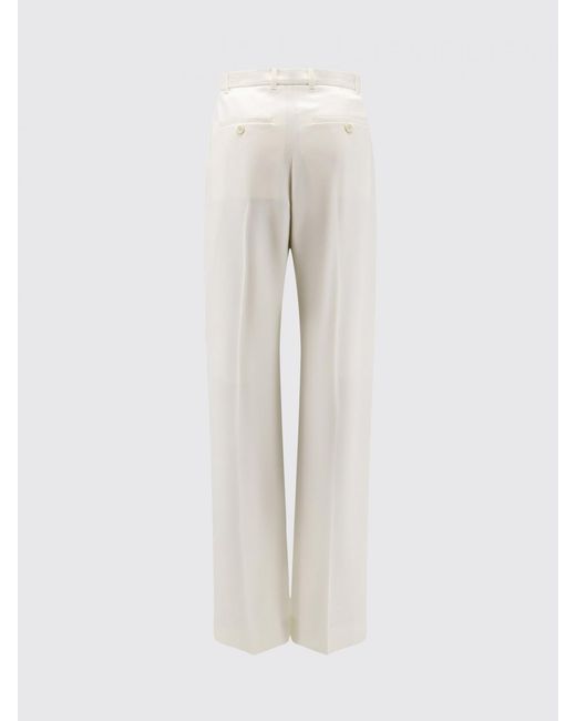McQueen White Wool Trousers