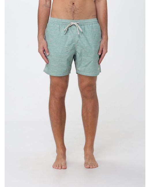 Mc2 Saint Barth Blue Short Nylon Swim Trunks With Elastic Waist And Logo for men