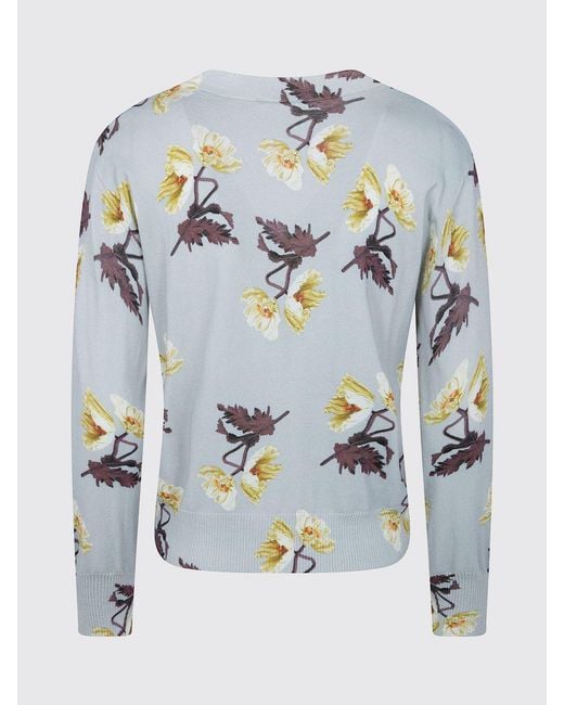 In bed with You Blue Floral Cotton Blend Cardigan