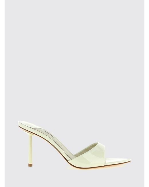 Le Silla Natural Bella Patent Leather Mules