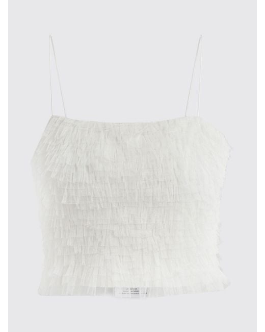 Twinset White Top With Fringes