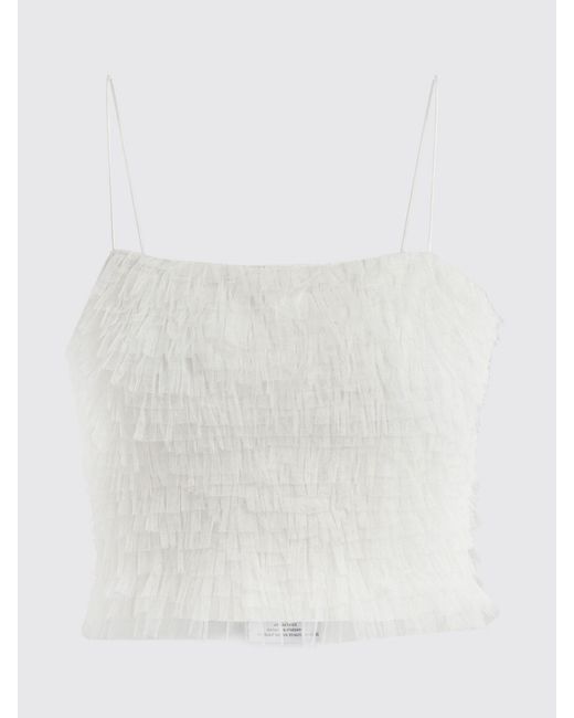 Twinset White Top With Fringes