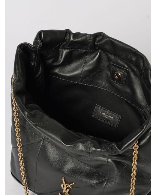Saint Laurent Black Jamie Pochon Quilted Nappa Bag