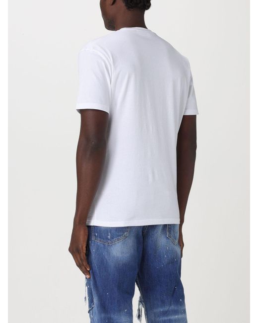 T-shirt con stampa logo di DSquared² in White da Uomo