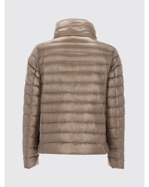 Herno Brown Short Reversible Quilted Ultra-Light Nylon Down Jacket