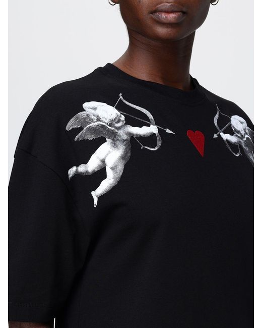 Fiorucci Black Printed Cotton T-Shirt