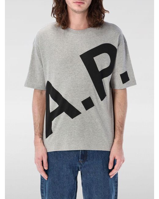 T-shirt A.P.C. pour homme en coloris Gray