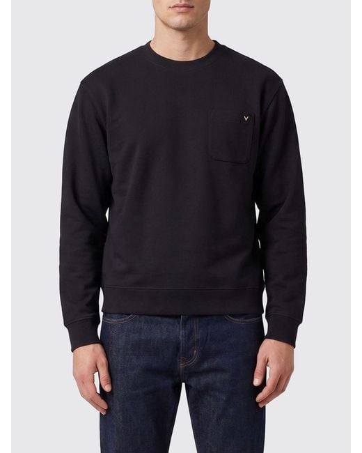 Valentino Blue Vlogo Cotton Blend Crewneck Sweatshirt for men