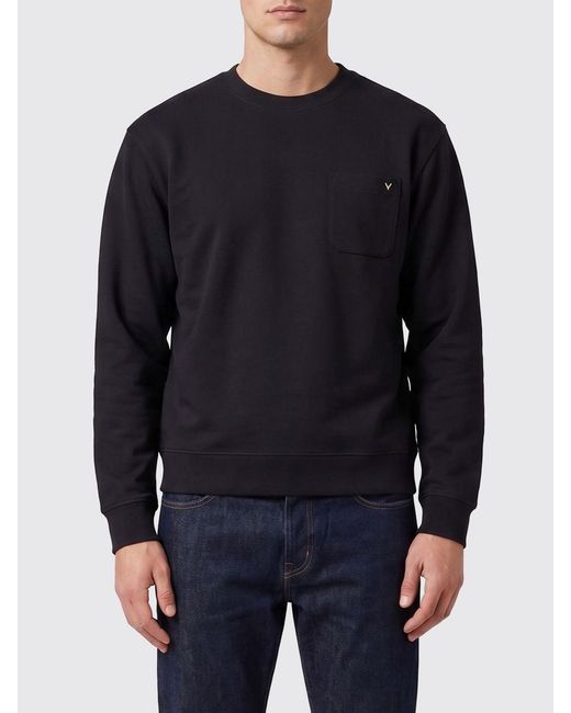 Valentino Blue Vlogo Cotton Blend Crewneck Sweatshirt for men