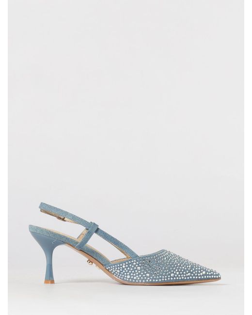 Twentyfourhaitch White San Francisco Satin Slingbacks With Rhinestones