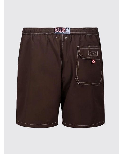 Mc2 Saint Barth Natural Checked Swimsuit for men