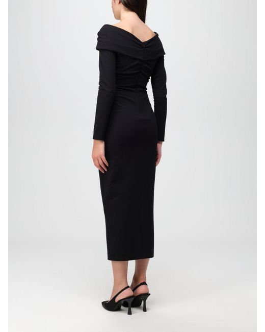 Emporio Armani Black Dress In Stretch Fabric