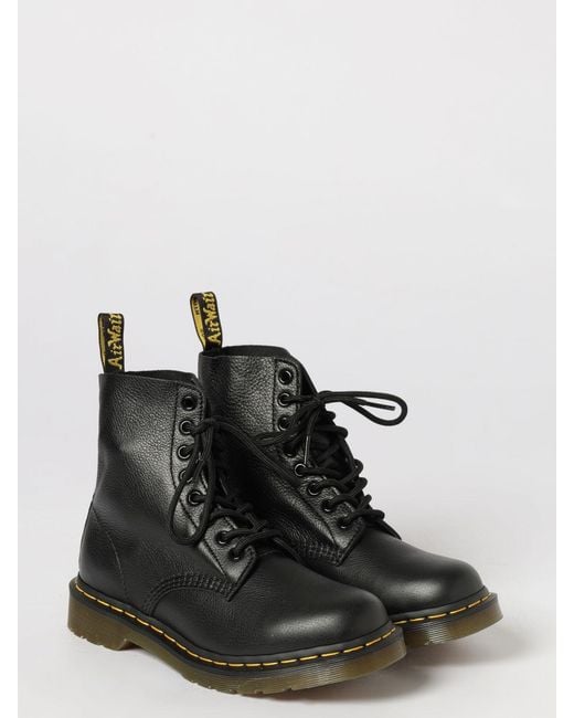 Dr. Martens Black 1460 Pascal Natural Grain Leather Boots