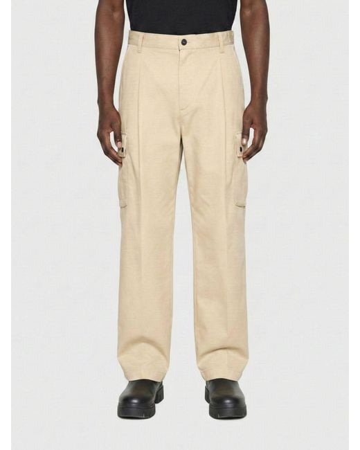 HUGO Natural Cotton Cargo Pants for men