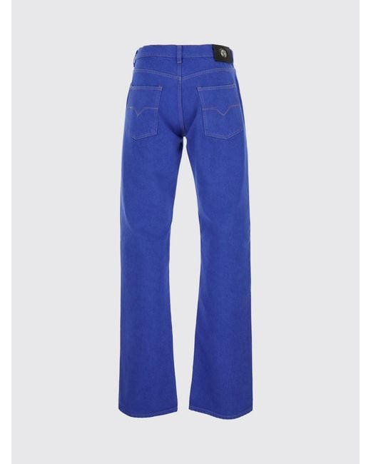 Versace Blue Denim Straight Jeans for men