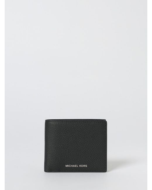 Michael Kors White Hammered Leather Wallet for men
