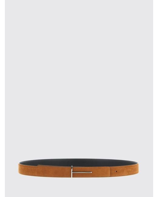 Tom Ford White Leather And Suede Belt for men