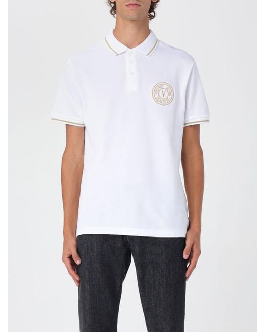 Versace Jeans Couture White Polo Shirt for men