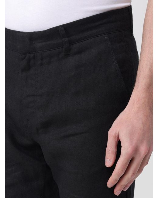 Colmar Black Linen Chino Pants for men