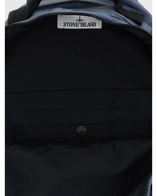 Stone Island Blue Coated Nylon Metal for men